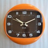 Orange clock JAZ model Marsic 1970's