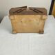 Antique wooden sewing box