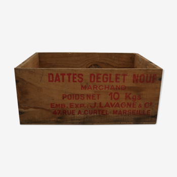Vintage Marseille date wood box