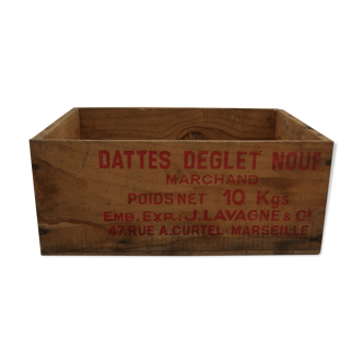 Vintage Marseille date wood box