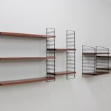 Modular teak string shelving system 1950s