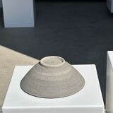 Duo of gray Indonesian ceramic bowls or salad bowls