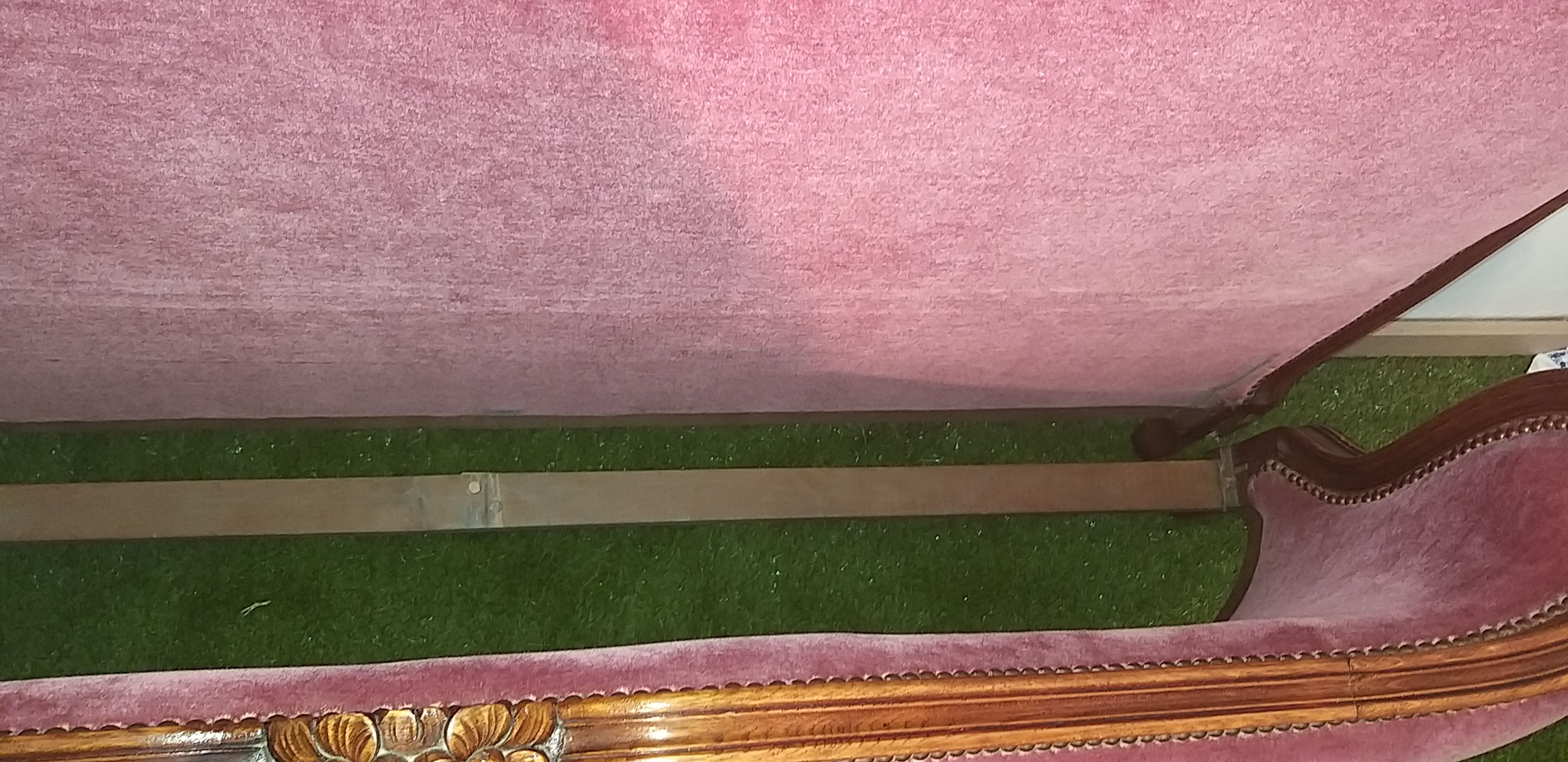 Li corbeille velour ras rose