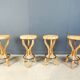 Mid century brutalist bar stools, 1960s - set of 4