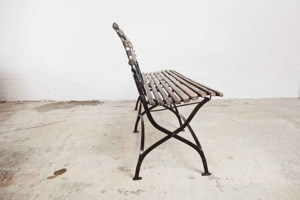 Antique foldable garden bench