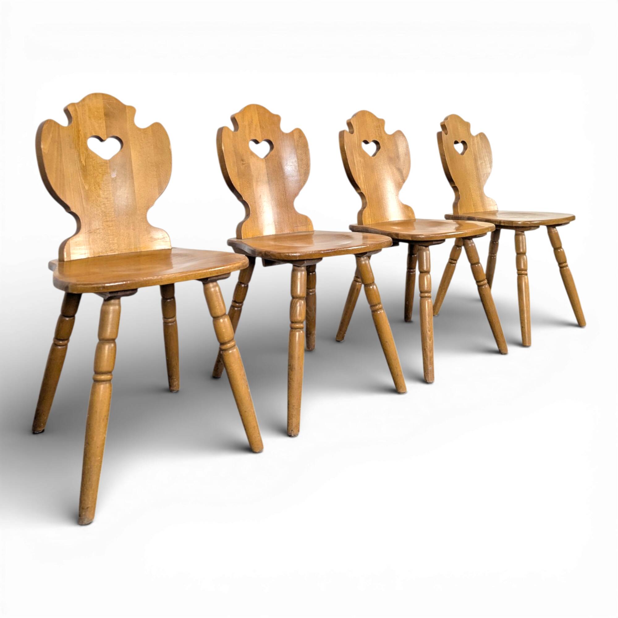 Set of 4 Savoyard mountain chairs