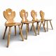 Set of 4 Savoyard mountain chairs