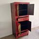 Chinoiserie, Asian wooden cabinet, painted with decor of flowers and birds