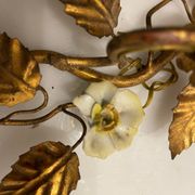 Gold Gilded Tole Sconces Set of 2