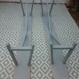 Pair of large wooden benches