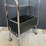 Vintage side table with magazine rack from the 70s