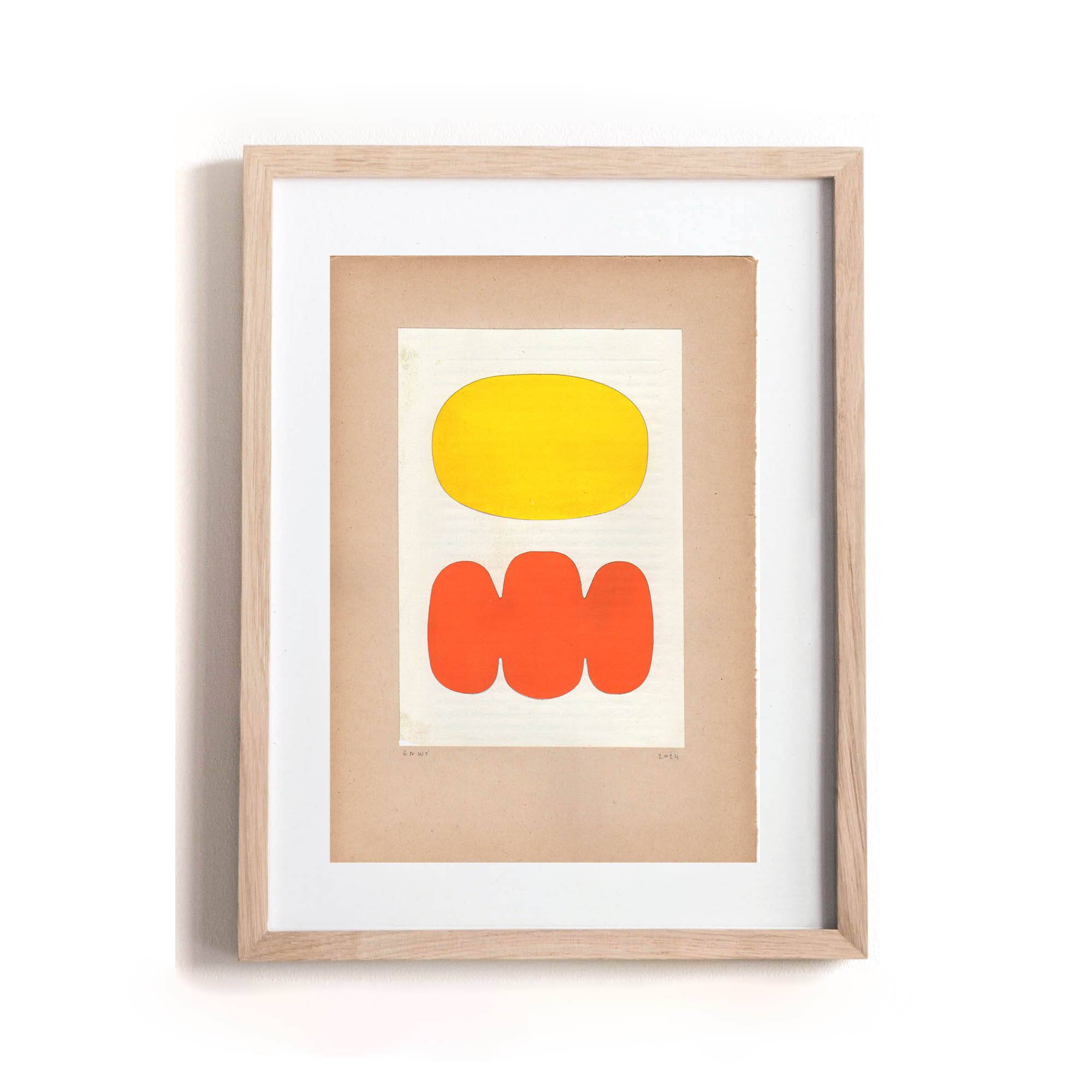 Abstract collage - luna - h803 - signed Eawy