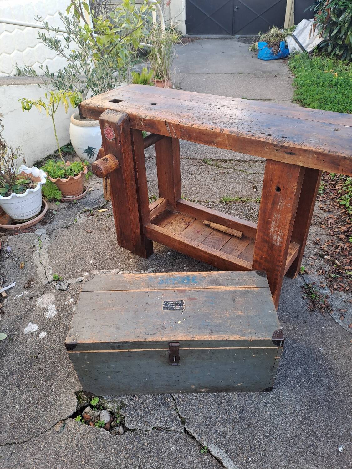 Early 20th century sculptor's workbench
