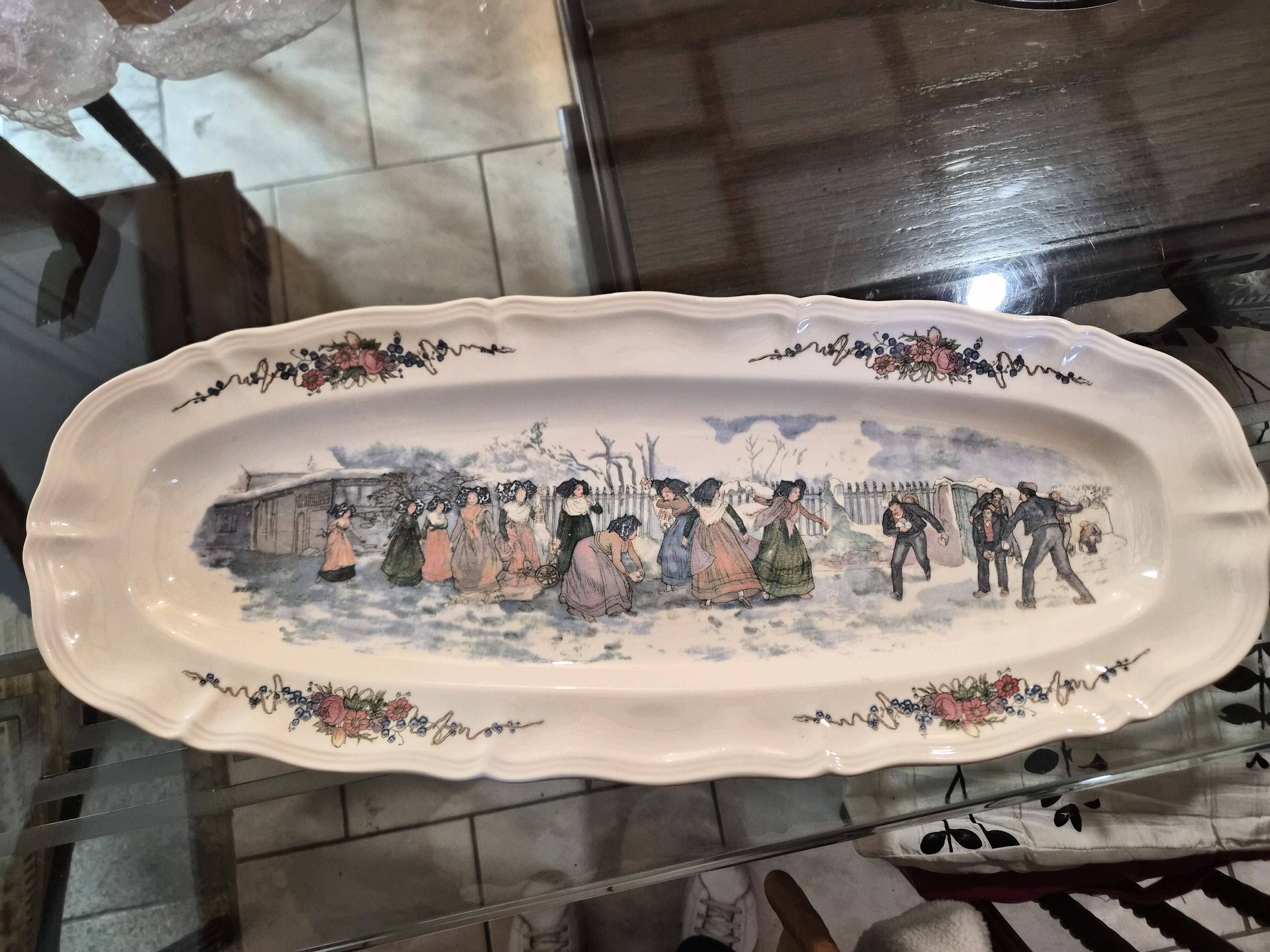 Plate Obernai Faïencerie Sarreguemines