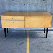 Vintage Pine Laminate Side Cabinet
