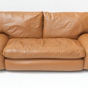Canapés en cuir cognac Bengodi design Cini Boeri pour Arflex Italie