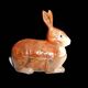 Zoomorphic majolica terrine from Portugal rabbit