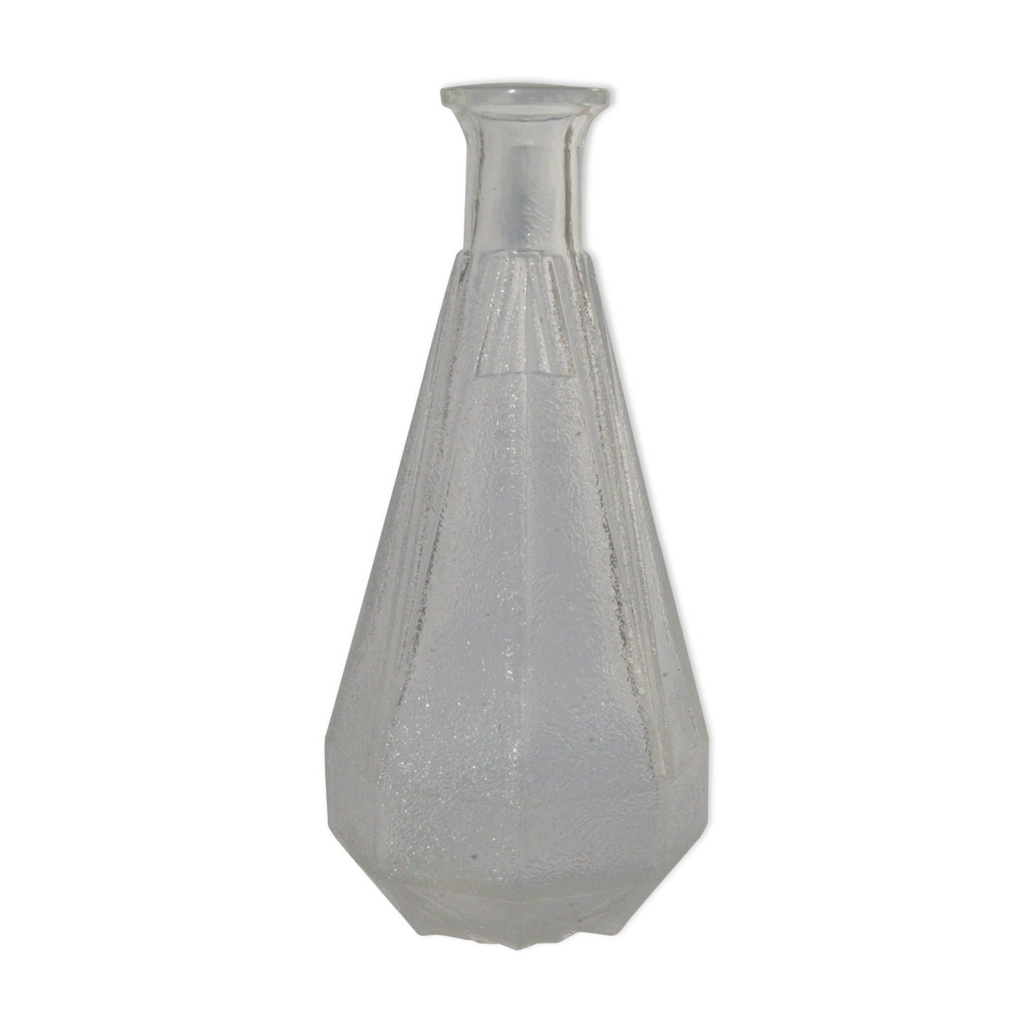 Former pitcher carafe bistro water pot in molded glass 1950s