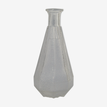 Former pitcher carafe bistro water pot in molded glass 1950s