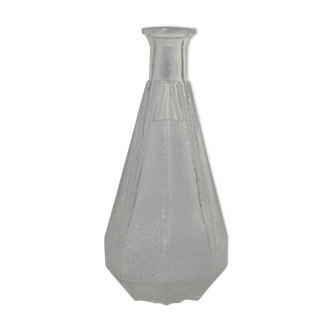 Ancien pichet carafe pot à eau de bistrot en verre moulé 1950s