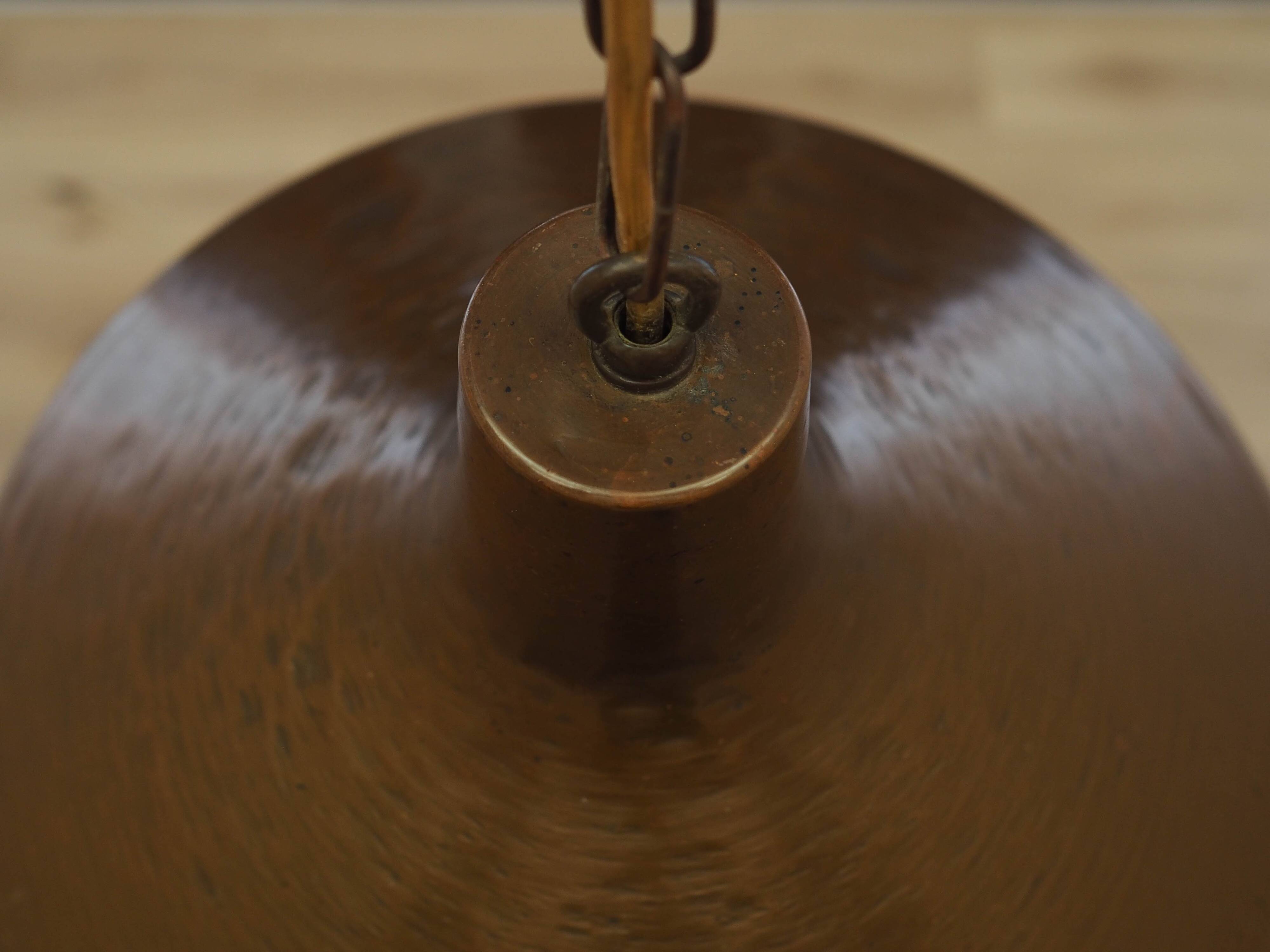 Brass pendant lamp from Denmark, industrial style, 1960s