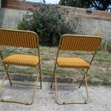 Duo of vintage lafuma foldable chairs