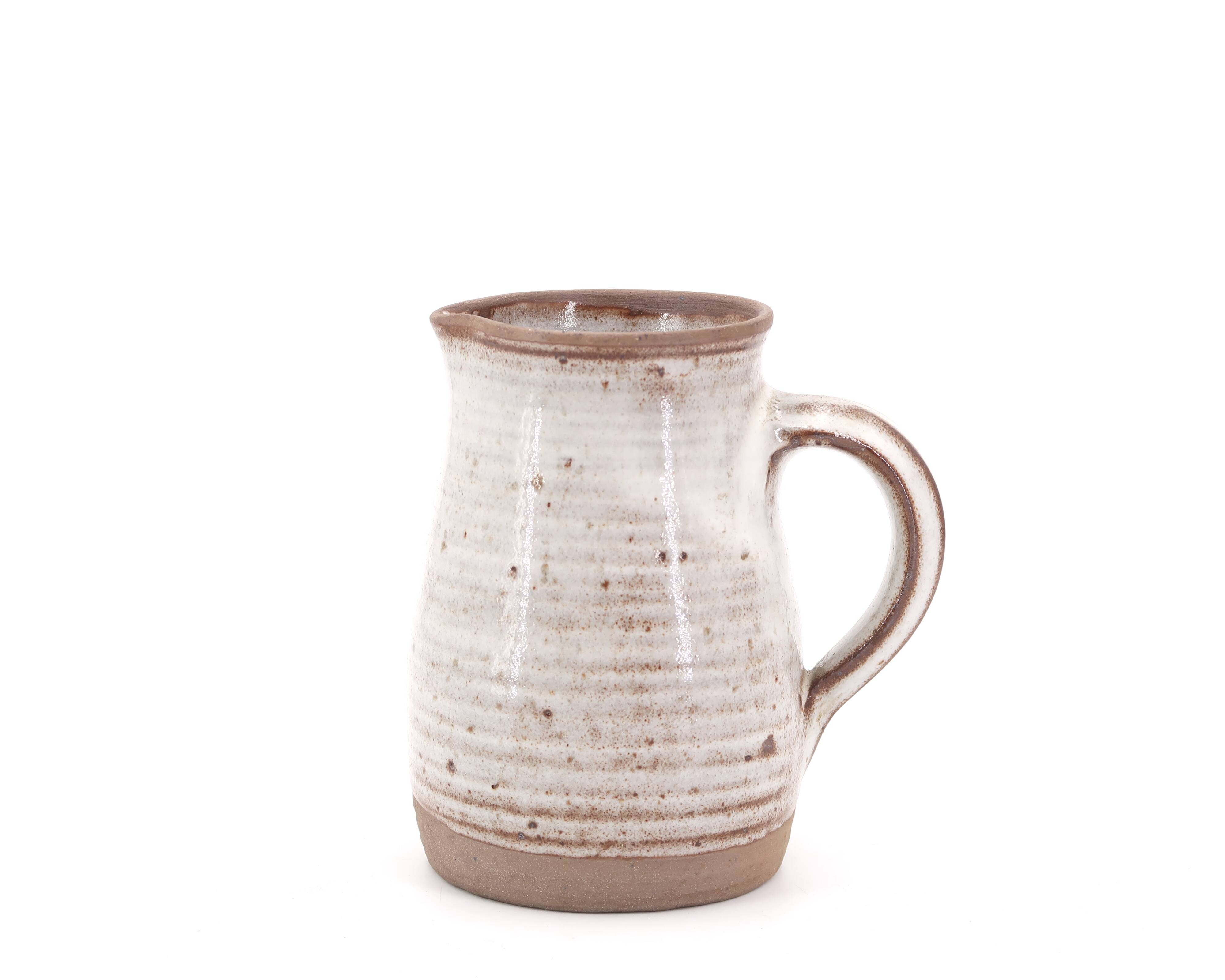 Stoneware milk pitcher by Roger Jacques, 1960s