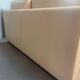 Exceptional Mid-Century Frighetto Italian Cream Leather Landscape Sofa with