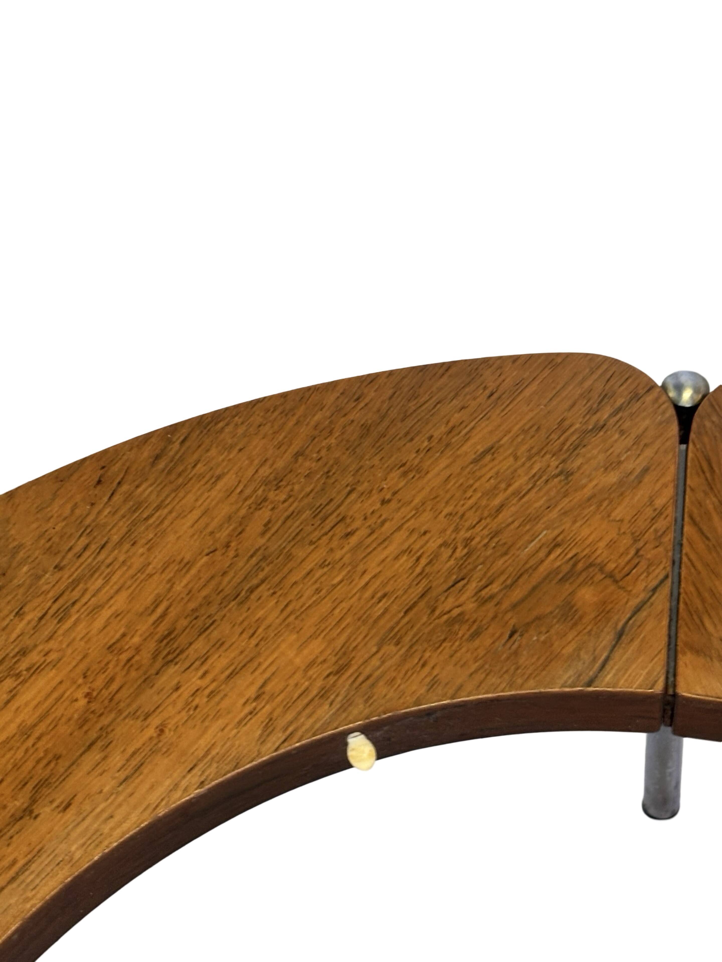 Vintage rosewood coffee table with glass, Denmark, 70s design