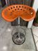 Orange tractor stool Pivoting mower Etienne Fermigier mirima 70
