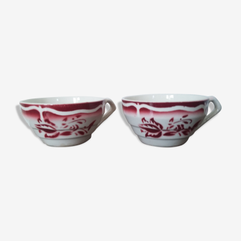 Pair of cups Sarreguemines