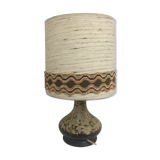 Vintage ceramic lamp blazed and lampshades in cira wool 1970s