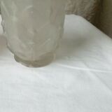 Pair of glass vases frost compress epoque art deco