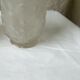 Pair of frosted glass vases, compressed, Art Deco period.