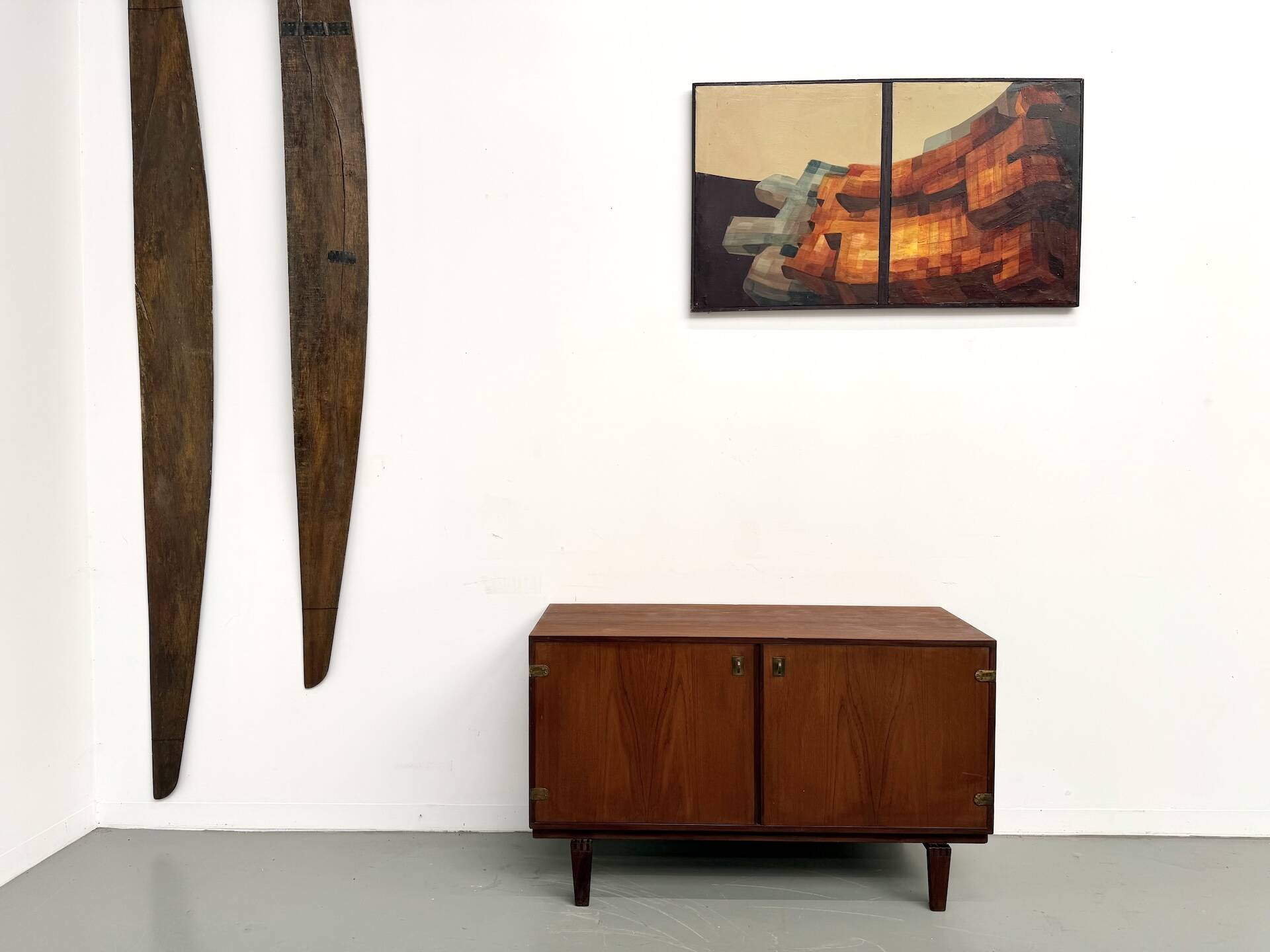 Teak and brass bookshelf designed by Peter Løvig Nielsen, CI.