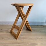 Folding stool TS attributed to Roger Tallon – French design from the 1970s.