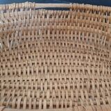 Wicker laundry basket with handles