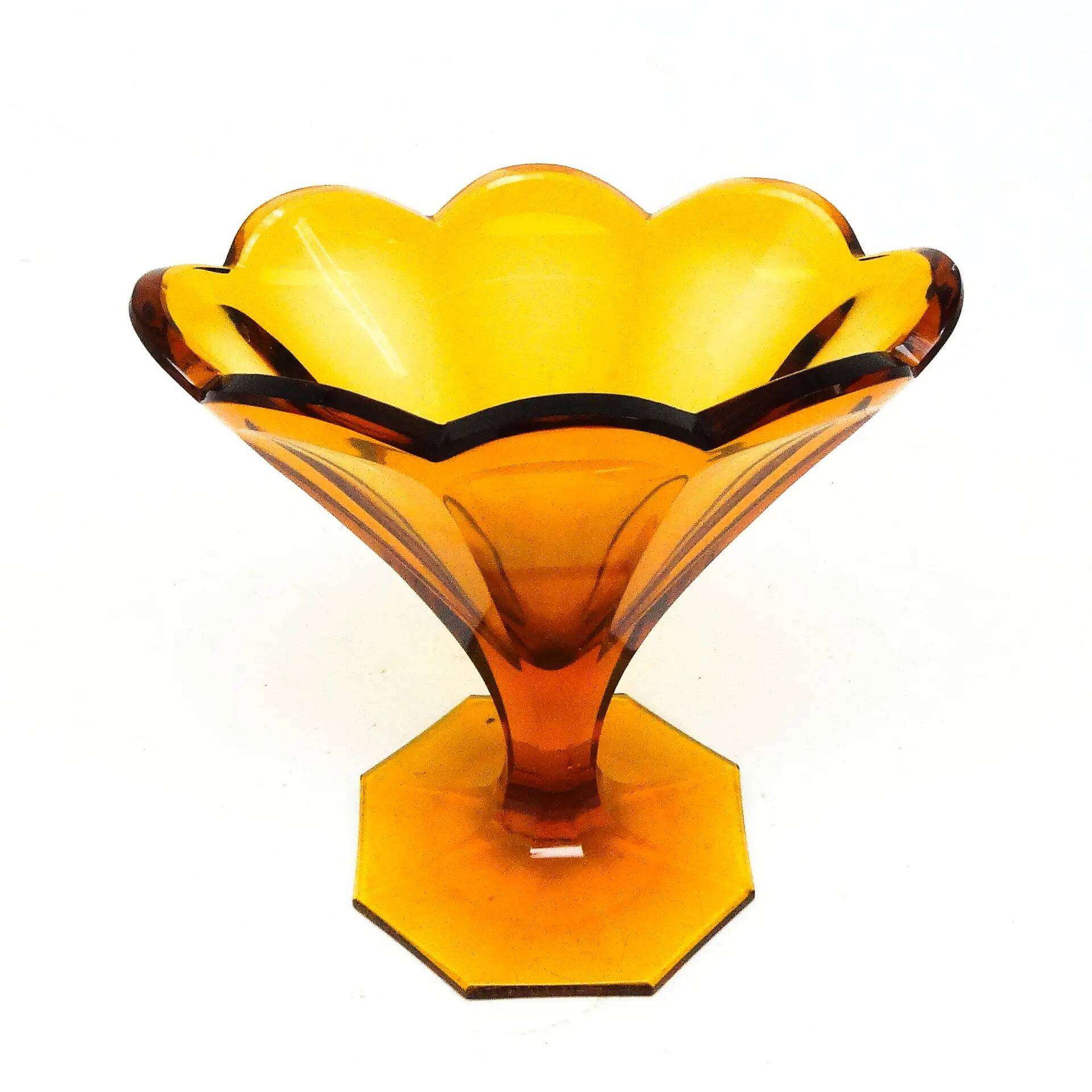 Art Deco vase, crystal, Moser, Czechoslovakia, 1930s