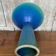 Ancien Bougeoir Coupe Céramique Bleue & Verte Scandinave Vintage
