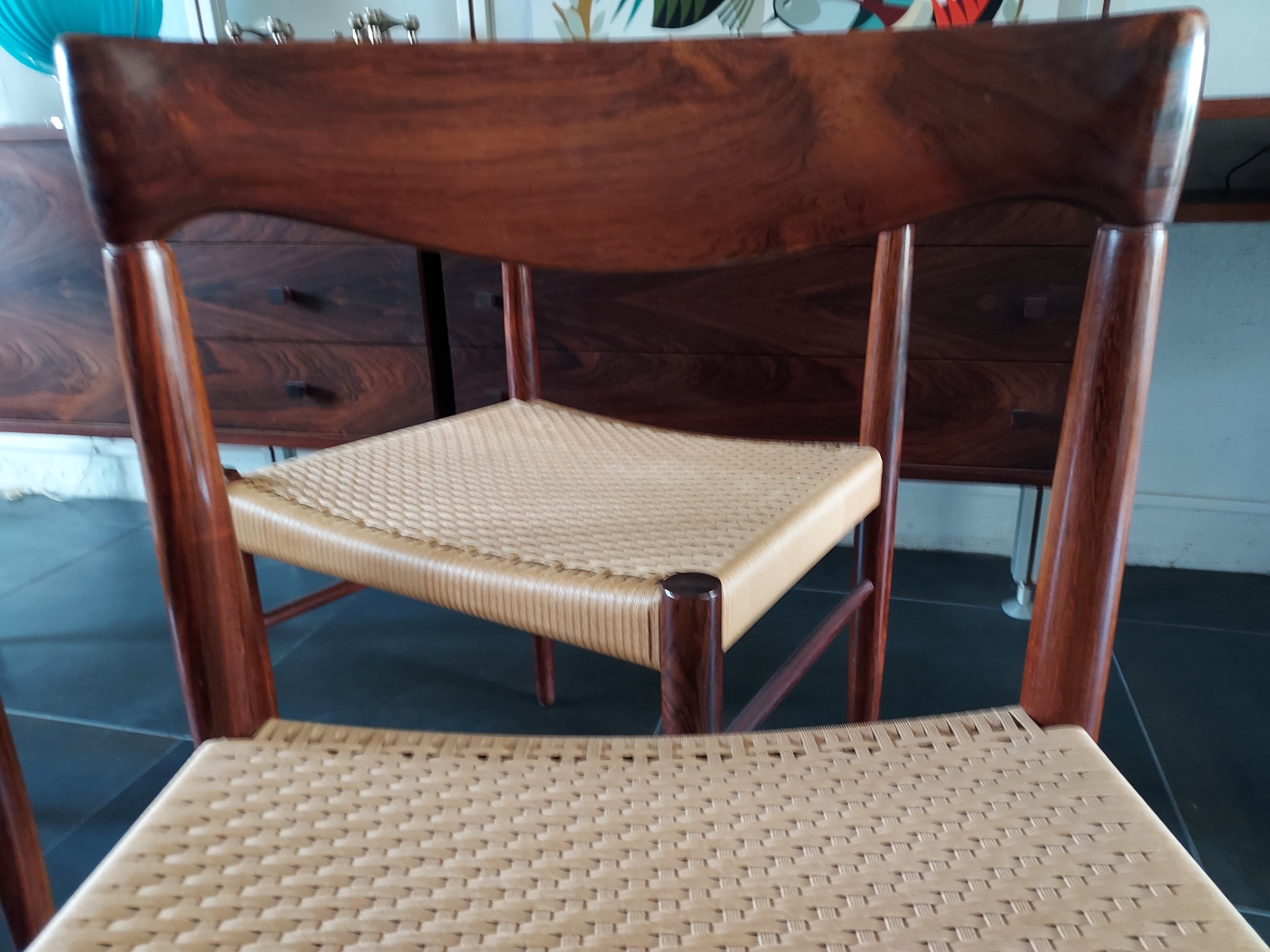 Danish rosewood chairs H.W Klein