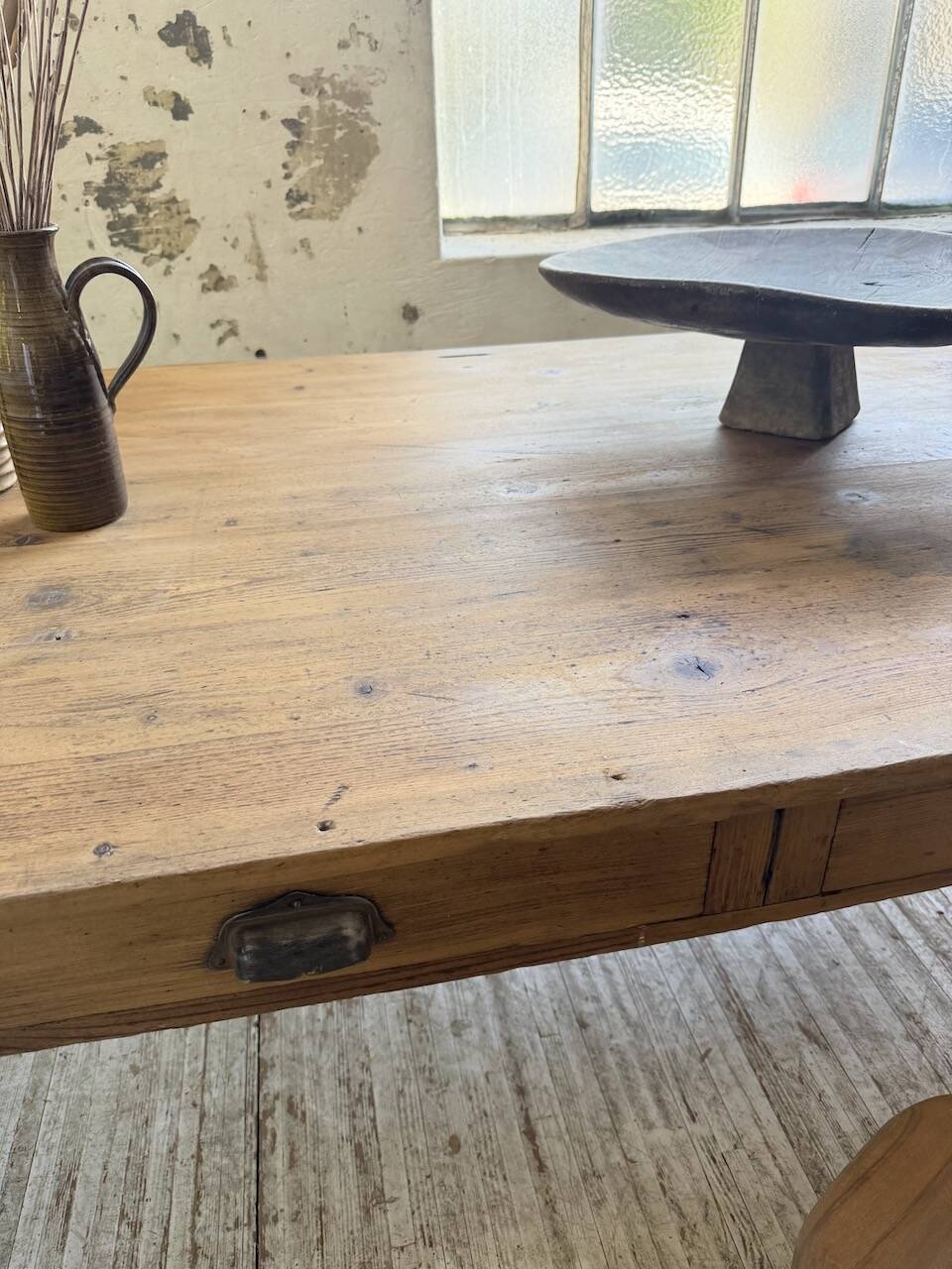 Table de ferme XL 220 cm pin 1950