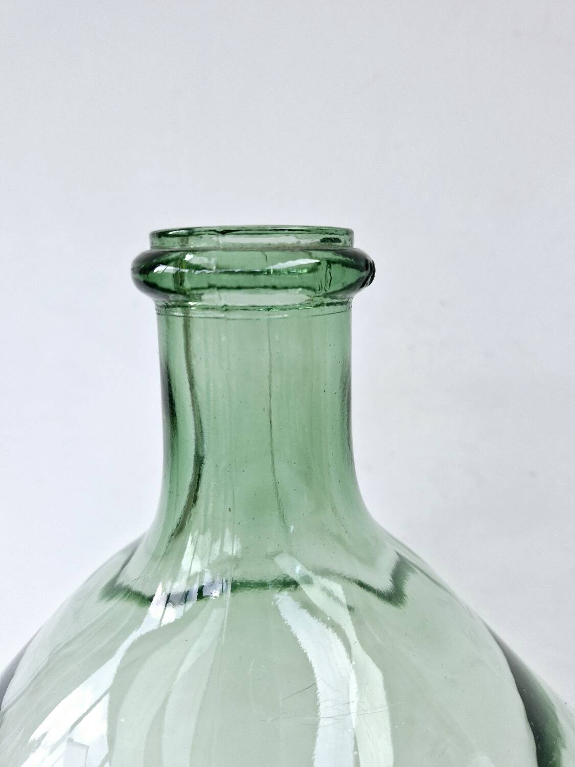 Old Carboy Bottle Dame Jeanne Light Green 20 Liters