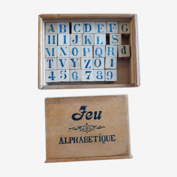 Ancient wooden alphabet