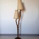 Louis Sognot rattan and bamboo floor lamp