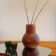 Carved wooden vase