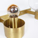 Large vintage brass and mouth blown glass wall light