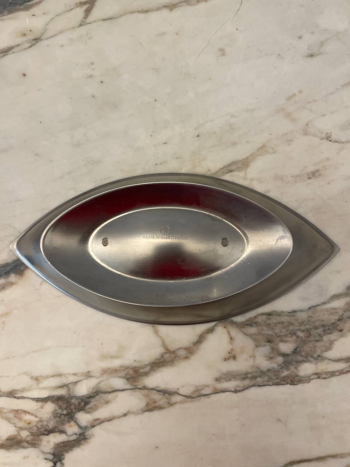 Guy Degrenne matte stainless steel sauceboat