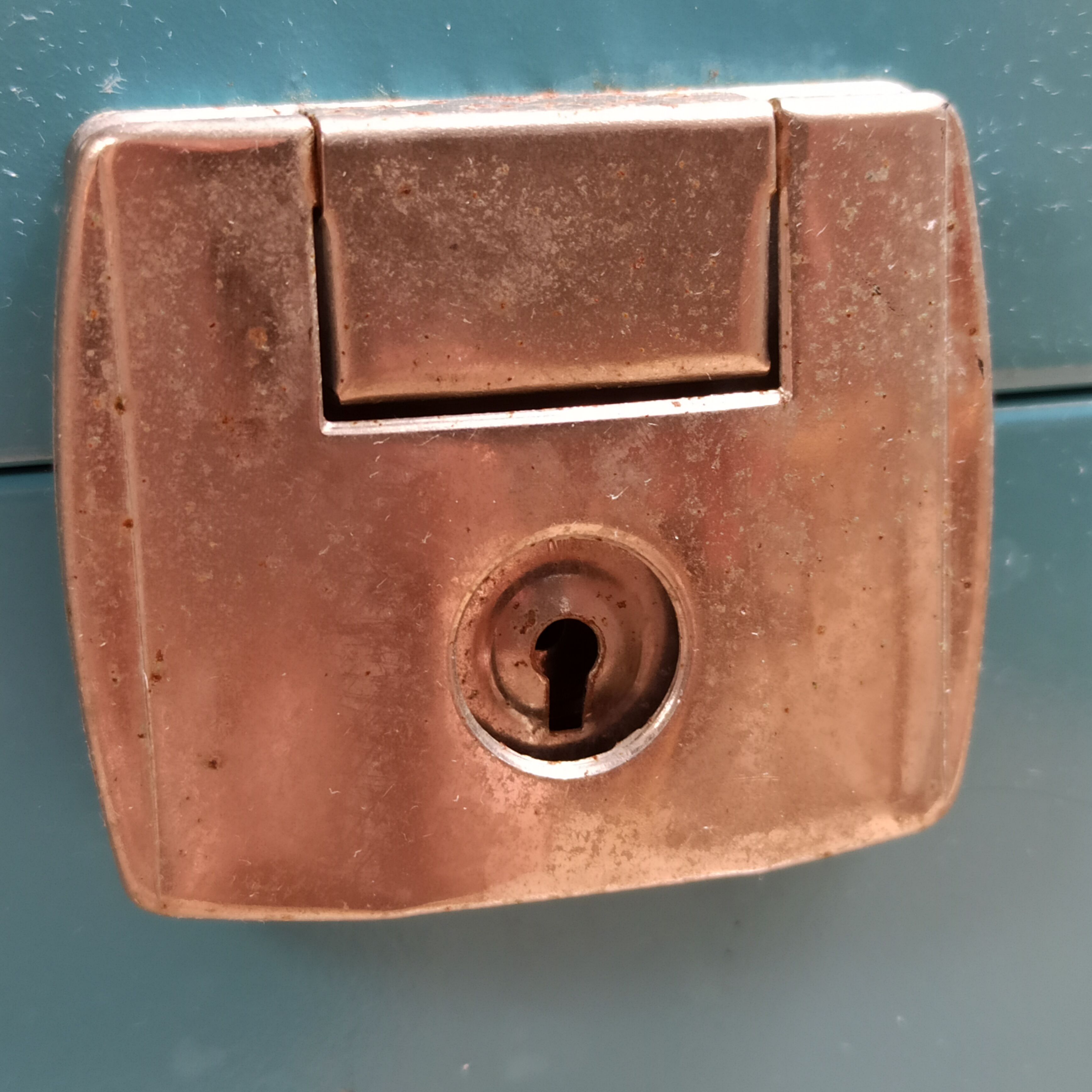 Box archives metal blue 50s industrial style