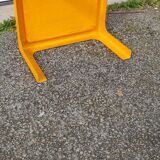Orange resin coffee table circa 70