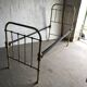 Vintage yellow gold brass divan, single bed from the 1960s, France / Czech Republic.